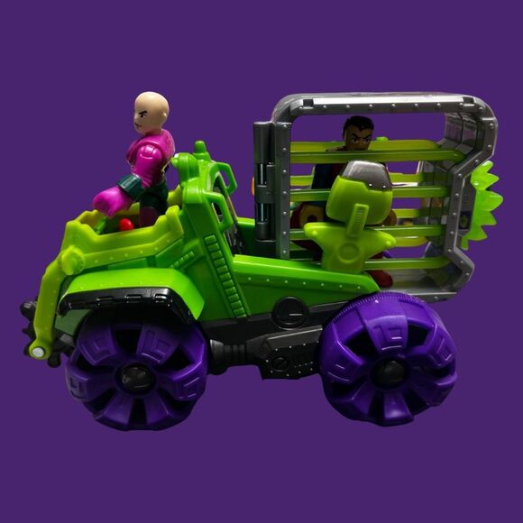 DC Super Friends Imaginext Lex Luthor Hauler Truck Superman & Lex Luther Cage - Picture 11 of 11